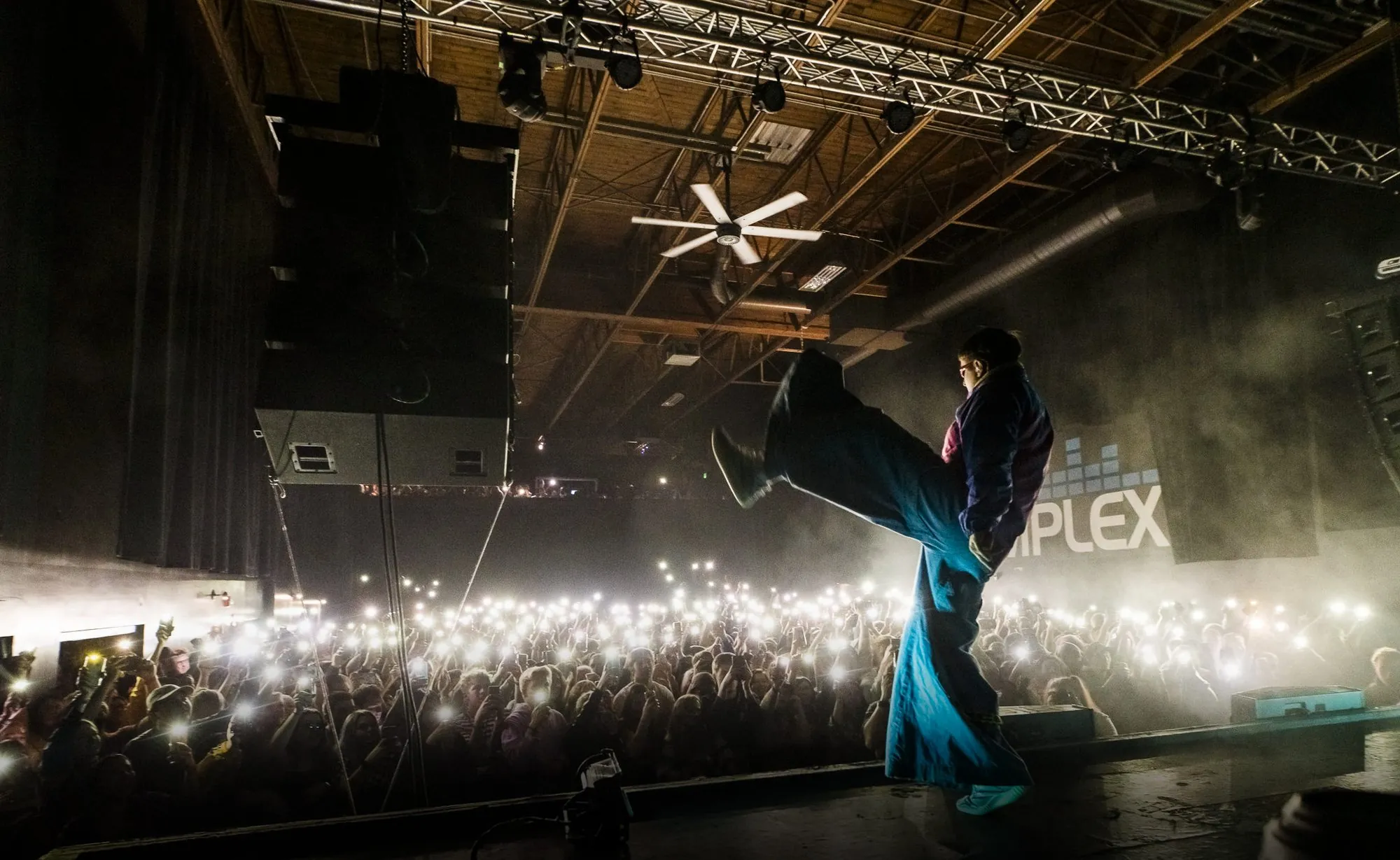 A sold out concert inside a live music venue